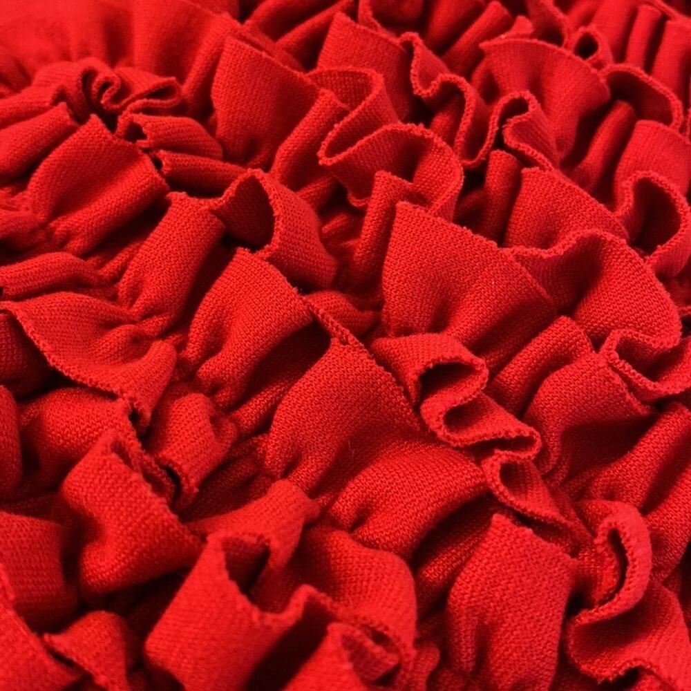 NEW Taylor Red Ruffle Bottom Ponte Sheath Dress Size 6 - Picture 8 of 8